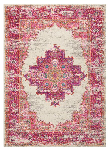 Ivory and Fuchsia Passion Rug