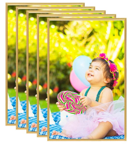 Photo Frames Collage 5 pcs for Table Gold 13x18 cm MDF