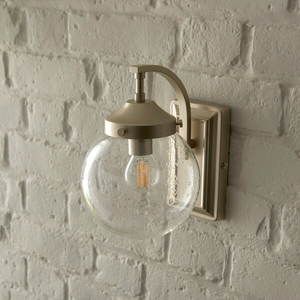 Twain Globe Glass Compact Outdoor Wall Light