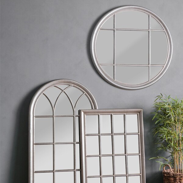 Ezio Window Round Wall Mirror