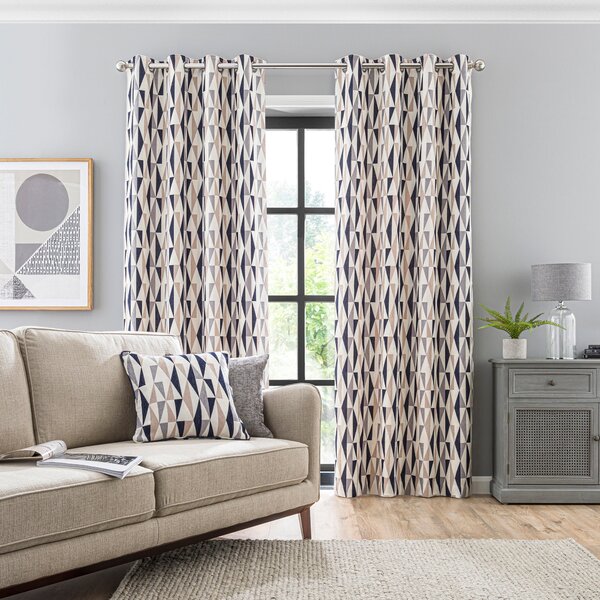 Elements Triangles Eyelet Curtains