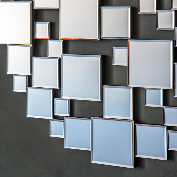 Rokuro Squares Round Wall Mirror