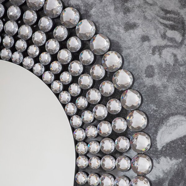 Sheriton Jewelled Oval Wall Mirror