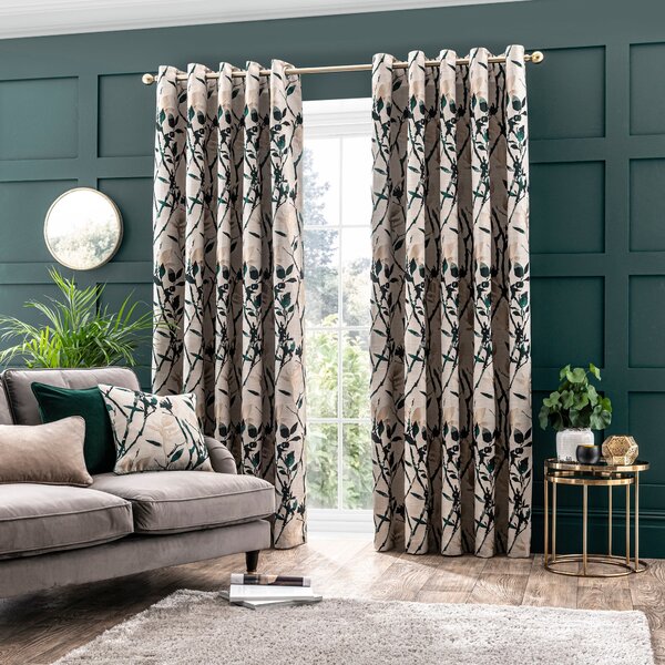 Zen Jacquard Eyelet Curtains