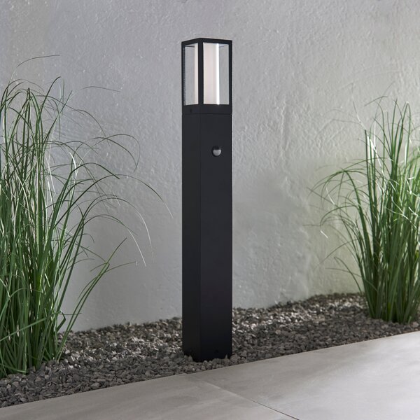 Black Rectangle PIR Outdoor Floor Path Light