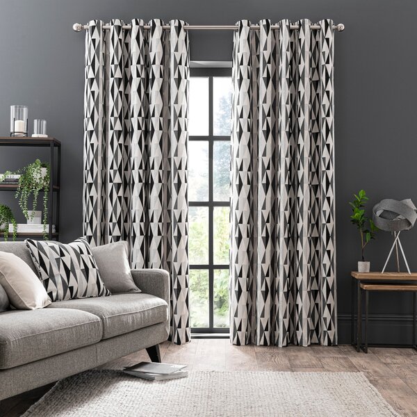 Elements Triangles Eyelet Curtains