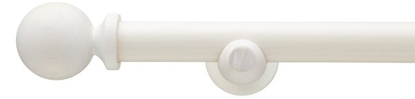 Enzo Fixed Wooden Curtain Pole with Rings