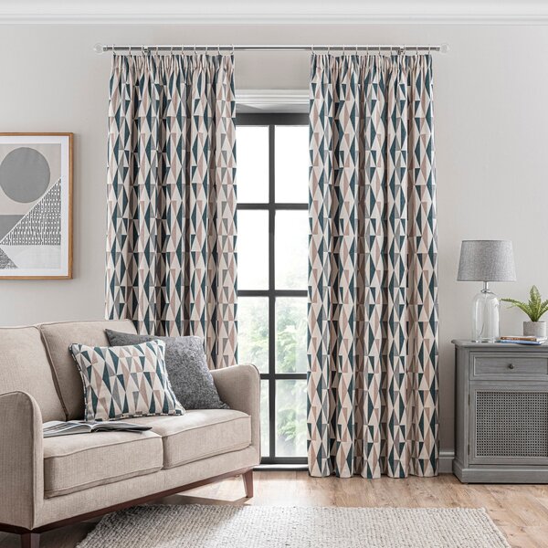 Elements Triangles Pencil Pleat Curtains