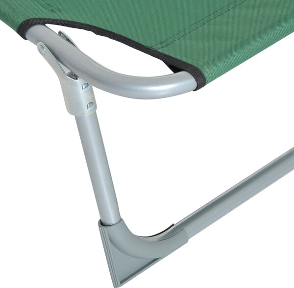 Outsunny Portable Lounger: Durable Oxford Cloth, Adjustable Backrest, Easy-Carry Design, Emerald Green