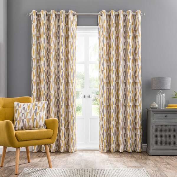 Elements Triangles Eyelet Curtains