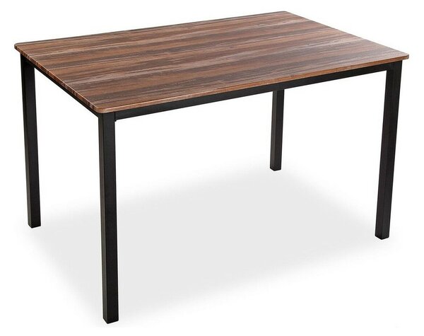 Dining Table Brown Black MDF Wood (80 x 76 x 120 cm)