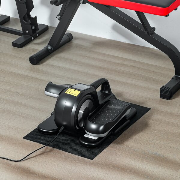 SPORTNOW Under Desk Elliptical Machine, Sit Down Pedal Exerciser with Forward and Reverse Motion, 12 Programs, LCD Monitor Aosom UK