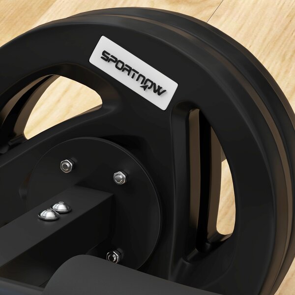 SPORTNOW Tib Bar with 2 x 5kg Olympic Weight Plates, Tibialis Trainer Calf Raise Machine for Shin Splints and Knee Pain Relief Aosom UK