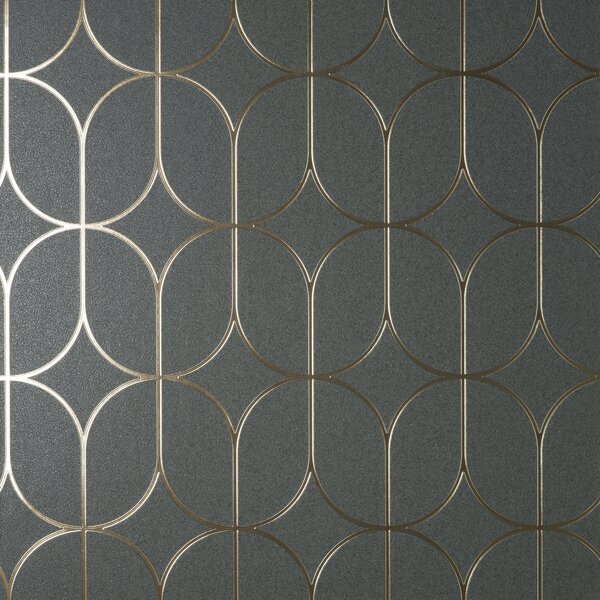 Platinum Rosco Trellis Foil Wallpaper