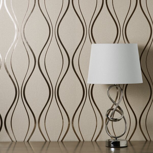 Platinum Rosco Foil Wave Wallpaper