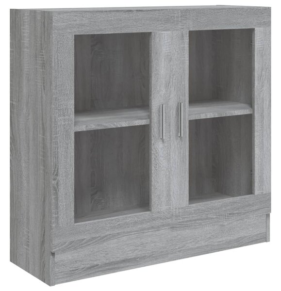 Vitrine Cabinet Grey Sonoma 82.5x30.5x80 cm Engineered Wood