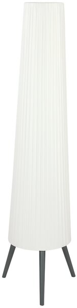 HOMCOM Dimmable Tripod Floor Lamp with Foot Switch, Nordic Standing Lamp with Fabric Shade, 153cm, White