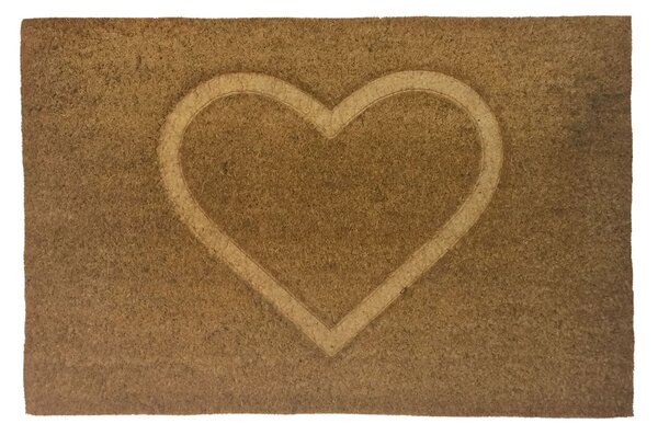 Heart Pressed Coir Doormat