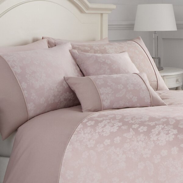 Serene Blossom Blush Duvet Cover and Pillowcase Set