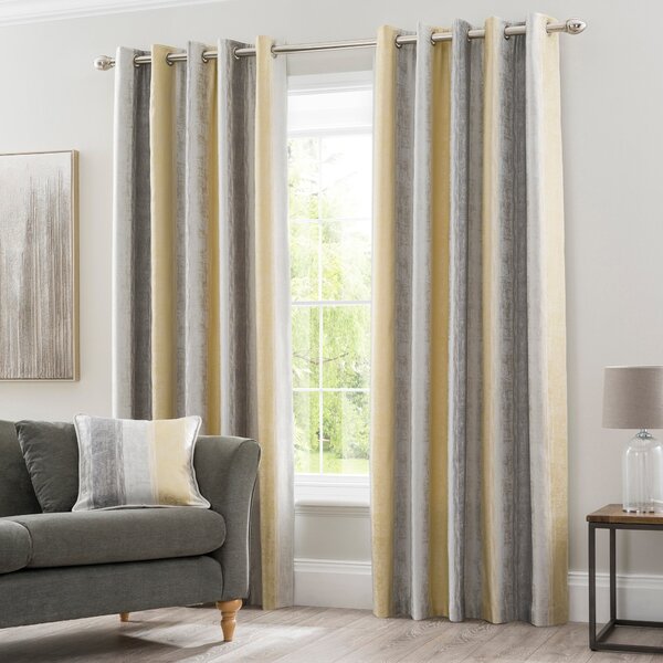 Sadie Stripe Eyelet Curtains