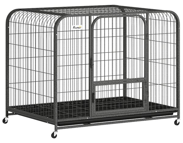 PawHut Heavy Duty Dog Crate,109 x 72 x 85 cm, Large Dog Cage for Small to Large Breeds