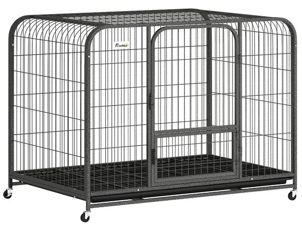 PawHut Heavy Duty Dog Crate,116 x 77 x 88 cm, Large Dog Cage for Small to Large Breeds