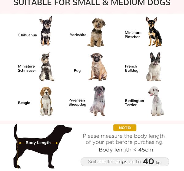 PawHut Dog Sofa Bed, Elevated Dog Couch for Medium and Small Dogs, with Soft Cushion, Removable and Washable Cover, Grey Aosom UK