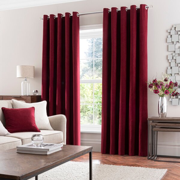 Luna Brushed Blackout Eyelet Curtains