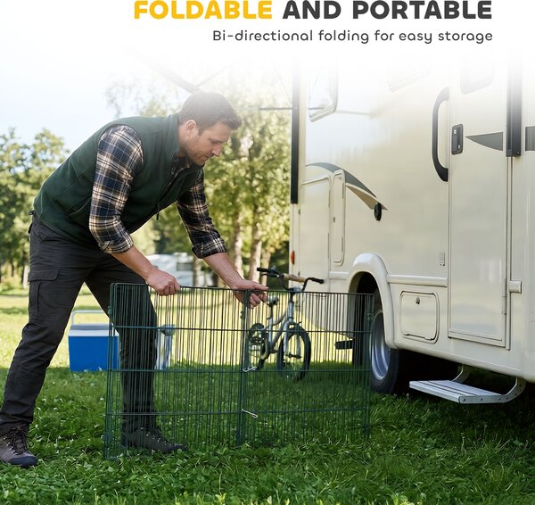 PawHut 8 Panel Pet Playpen for Small Dogs Indoor Outdoor 60 cm Height
