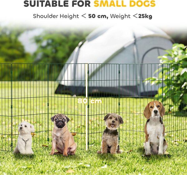 PawHut 8 Panel Pet Playpen for Medium Dogs Indoor Outdoor 80 cm Height