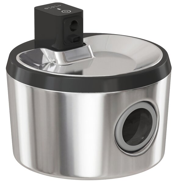 PawHut Wireless Cat Water Fountain for Drinking Stainless Steel, 4L/135oz Battery Operated Cat Fountain Cordless, 6 Filters