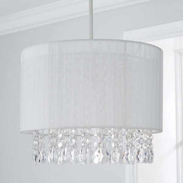 Riah Jewel Shade Ivory Easy Fit Pendant Shade