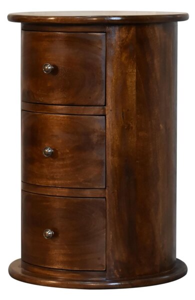 100% Solid Mango Wood Bedside Cabinet with Drawer and Stain-Based Finish, Desk with Eco-Conscious Build, 40L x 40W x 58H cm, Brown Aosom UK