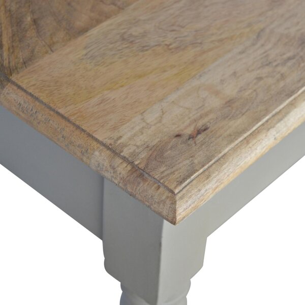 Solid Wood Hand-Painted Writing Desk with Stain-Based Finish, Writing Table with Drawer and Generous Worktop, 45L x 80W x 78H cm, Brown Aosom UK