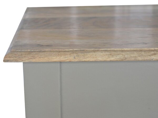 Solid Wood Hand-Painted Writing Desk with Stain-Based Finish, Writing Table with Drawer and Generous Worktop, 45L x 80W x 78H cm, Brown Aosom UK