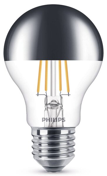 Philips E27 half mirror LED bulb 7.2 W warm white