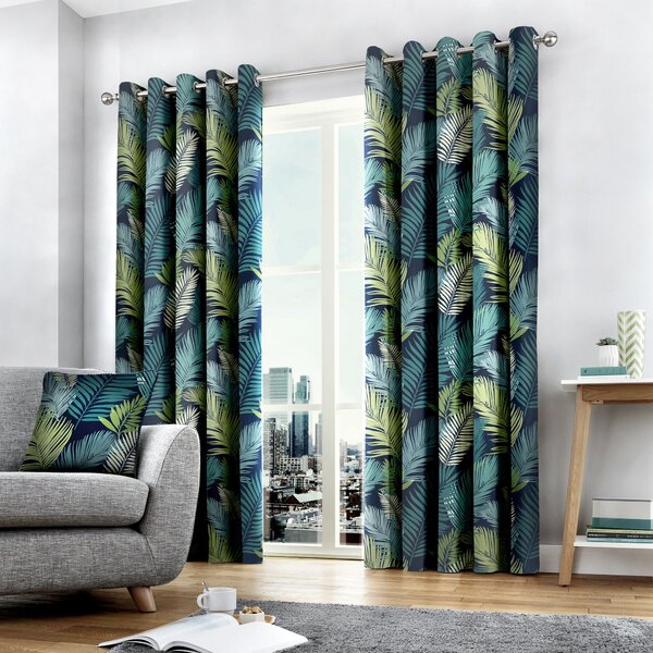 Fusion Tropical Eyelet Curtains