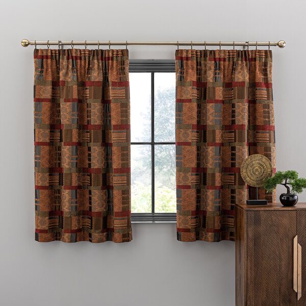 Prague Chenille Pencil Pleat Curtains