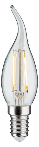 LED candle E14 2.8W filament 2700K flame tip clear