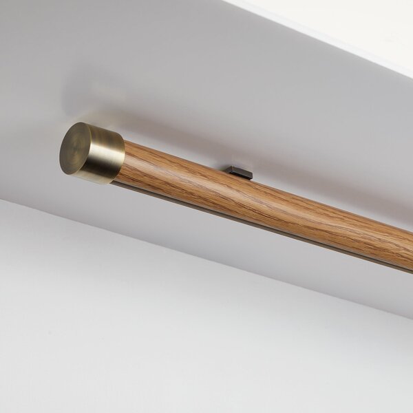 Camden Wood Effect Light Oak Ceiling Fix Curtain Track