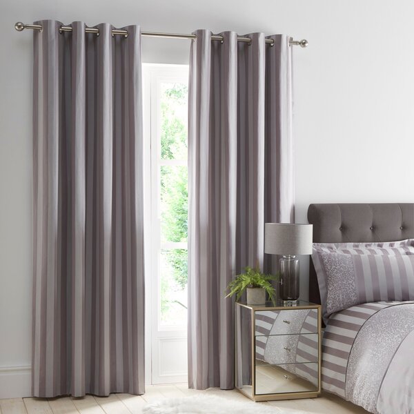 Allana Stripe Blackout Eyelet Curtains