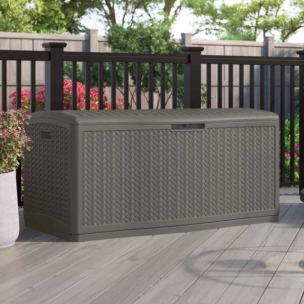 Opulence Reinforced Resin Garden 469L Storage Box in Stone Grey