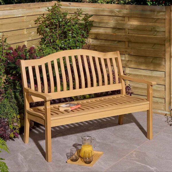 Zenith Wooden Garden 2 Seater Bench In Natural