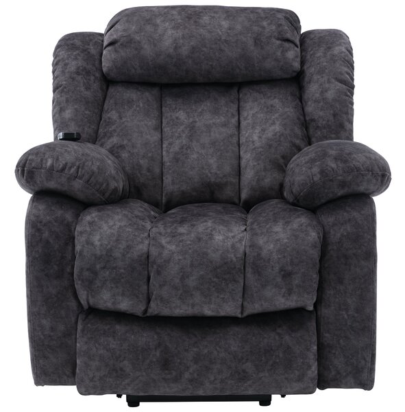 Power Lift Recliner Massage Chair with Heat and Vibration, Heavy Duty Safety Motion for Elderly, Easy Assembly, 96x95x100 cm, Grey Aosom UK