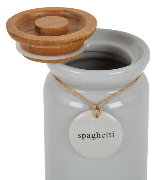 Grey Hang Tag Pasta Canister