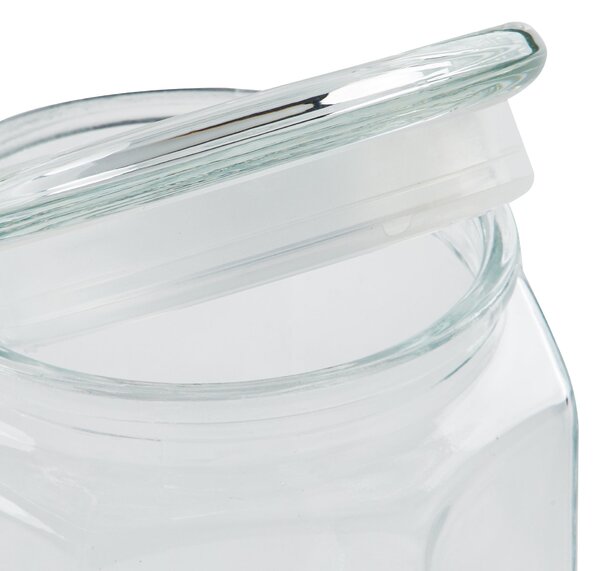 Hexagonal Glass Jar