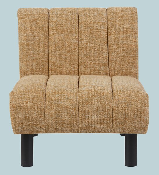 Levelland Fabric Accent Chair With Black Legs - Mustard