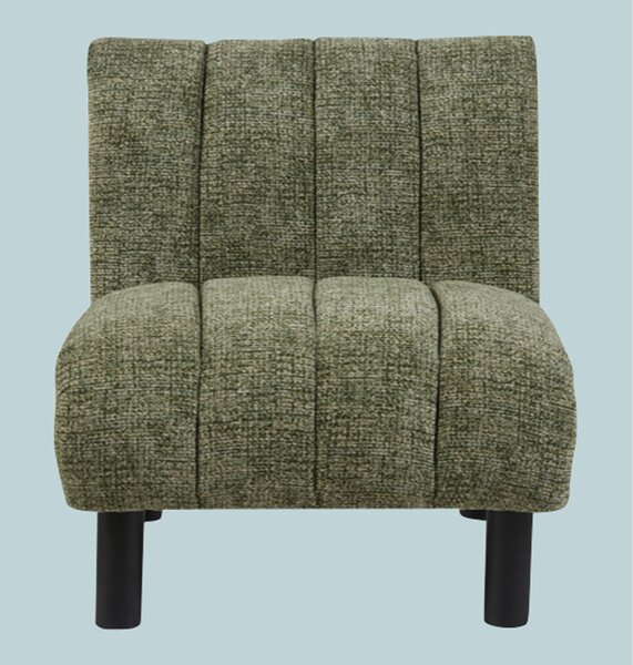 Levelland Fabric Accent Chair With Black Legs - Green