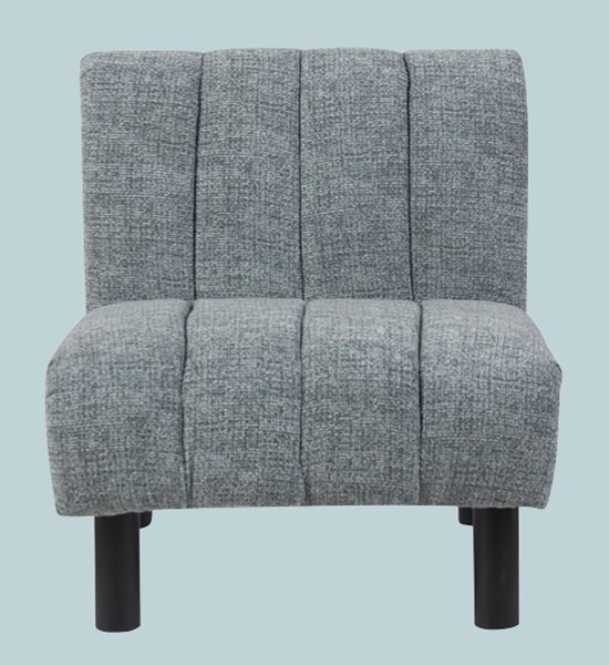 Levelland Fabric Accent Chair With Black Legs - Grey