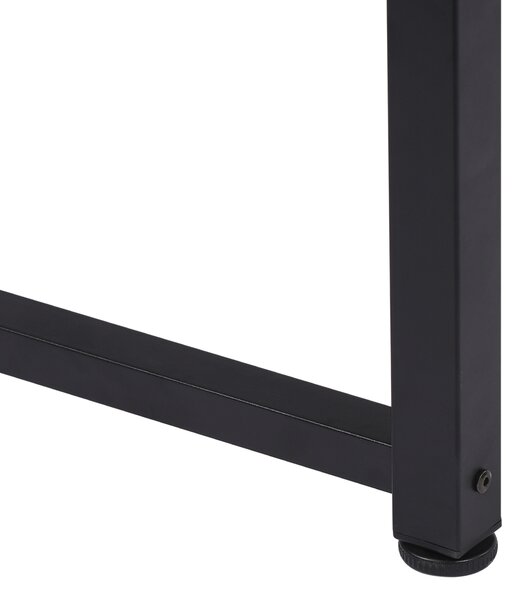 HOMCOM Computer Desk, PC Writing Table, Home Office Workstation, Adjustable Feet, Metal Frame, Oak Black Aosom UK